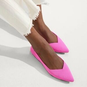 New Rothys The Point- Dragon Fruit - 8.5 in box pointy toe flats sustainable